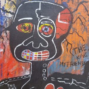Painting Signed jean michel Basquiat  Acrylic on Canvas  SOLD